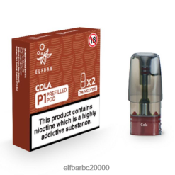 Elf Bar Latvija - ELFBAR Mate 500 P1 pildītas pākstis (2 iepakojumi) kola 42D8FX148