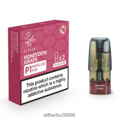 Elf Bar Latvija - ELFBAR Mate 500 P1 pildītas pākstis (2 iepakojumi) medusrasas vīnoga 42D8FX163