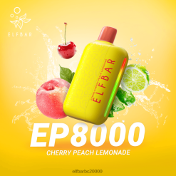Elf Bar Riga - ELFBAR EP8000 vienreizējās lietošanas vape ķiršu persiku limonāde 42D8FX299