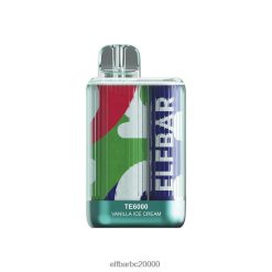 Elf Bar Riga - ELFBAR TE6000 vienreizējās lietošanas vape vaniļas saldējums 42D8FX319